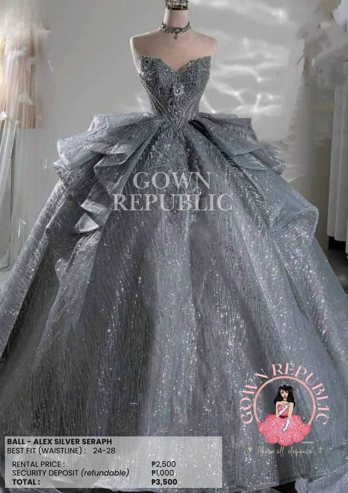 Ball Gowns: Silver / Gray 270